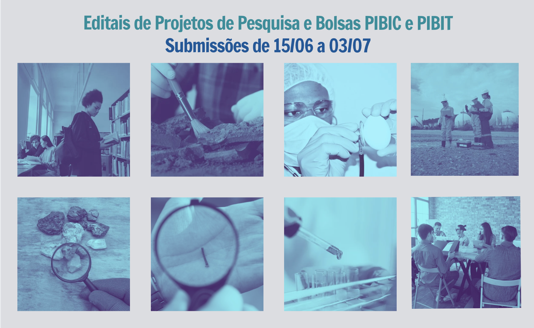 Cadastro de Projetos de Pesquisa e Planos de Trabalho para bolsas PIBIC e PIBITI